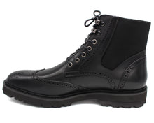 Load image into Gallery viewer, Sergio Duletti Kalvin Brogue Boots Black