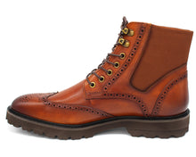 Load image into Gallery viewer, Sergio Duletti Kalvin Brogue Boots Brown