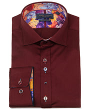 Load image into Gallery viewer, Guide London Plain Trim Shirt Burgundy