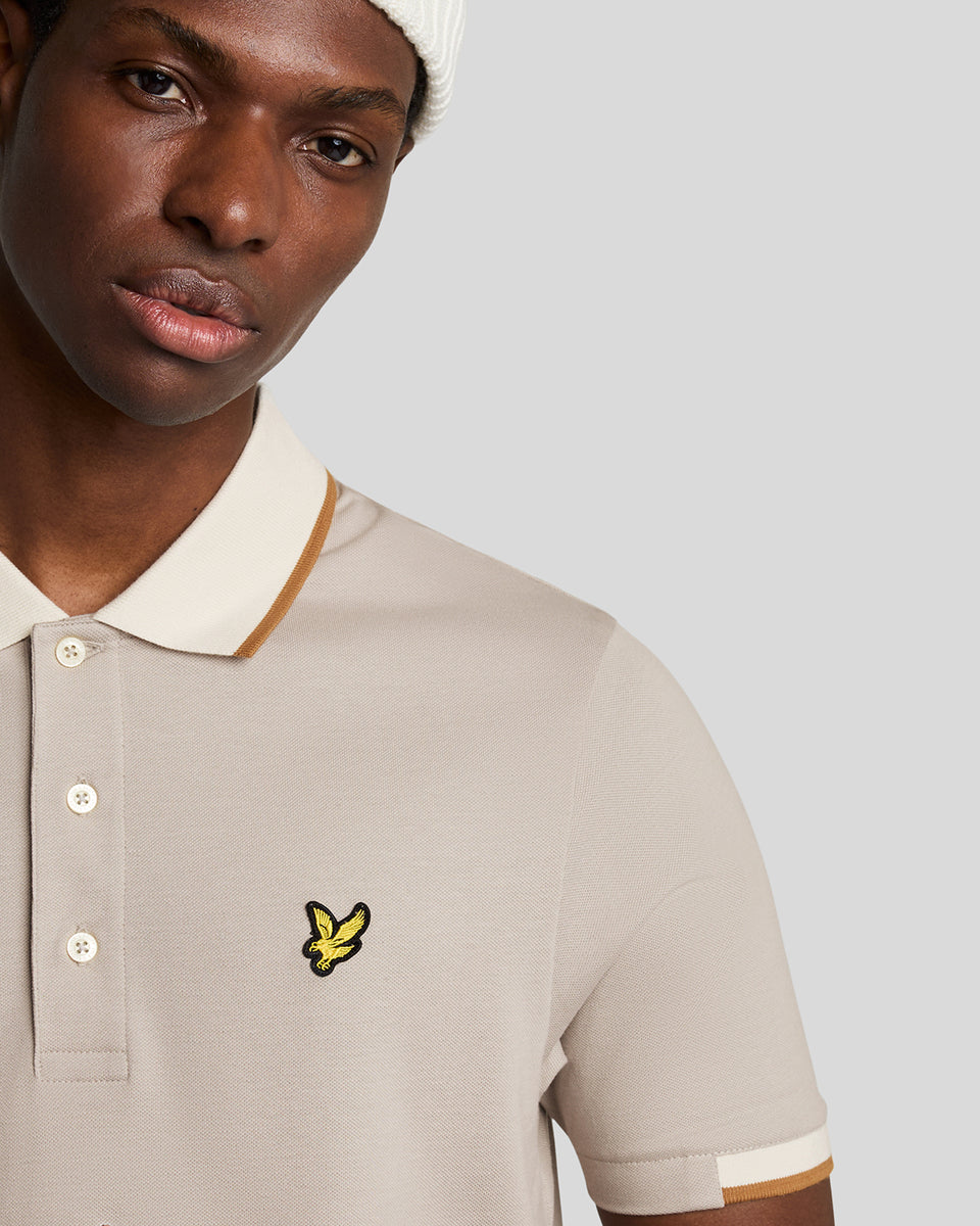 Lyle and Scott Half Tipped Polo Top Pale Grey – TS2 MENSWEAR