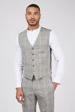 Load image into Gallery viewer, Antique Rogue Campbell Grey Tweed Check Waistcoat