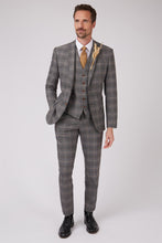 Load image into Gallery viewer, Antique Rogue Grey With Tan Check Jacket