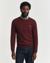 Load image into Gallery viewer, Gant Cotton Cable Knit Jumper Bordeaux