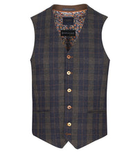 Load image into Gallery viewer, Guide London Navy Check Waistcoat