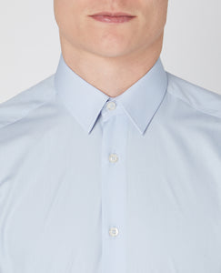 Remus Uomo Plain Formal Shirt Sky Blue
