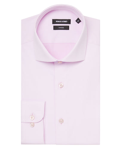 Remus Uomo Frank Plain Stretch Shirt Pink