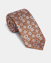 Load image into Gallery viewer, Remus Uomo Floral Pattern Tie and Pocket Square Rust