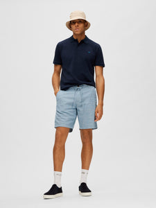 Selected Homme Brody Linen Shorts Blue