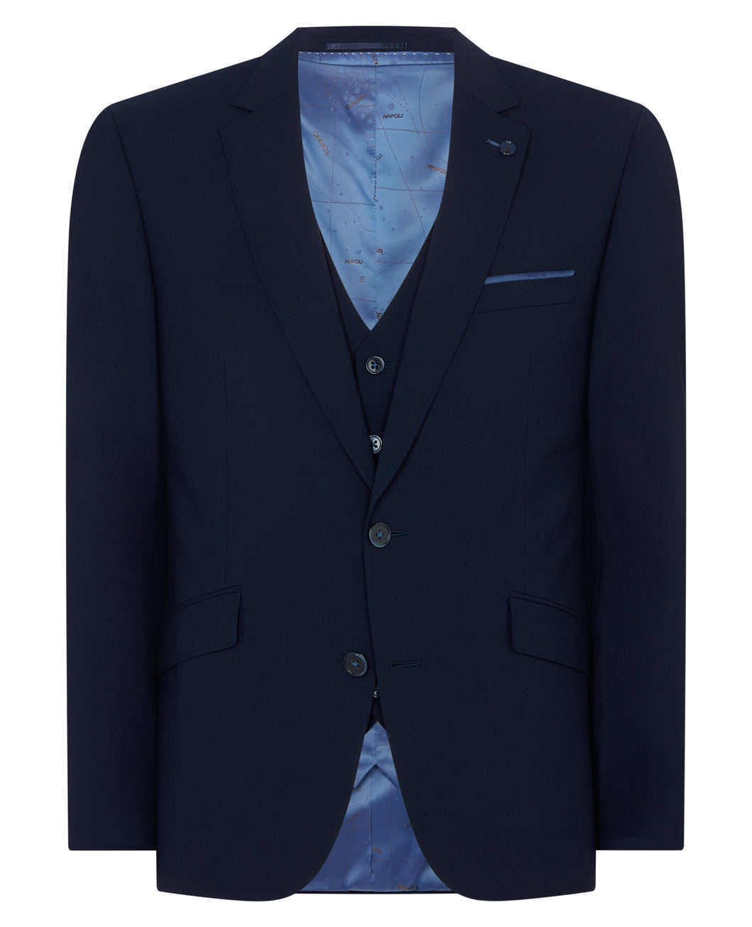 Remus Uomo Palucci Wool Blend 2 Piece Suit Navy Blue