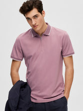 Load image into Gallery viewer, Selected Homme Figo Zip Polo Top Mauve