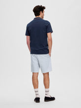 Load image into Gallery viewer, Selected Homme Figo Zip Polo Top Navy