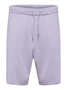 Selected Homme Teller Knitted Shorts Lavender