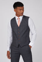 Load image into Gallery viewer, Antique Rogue Burgess Charcoal Check Waistcoat