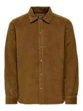 Load image into Gallery viewer, Only &amp; Sons Bran Cord Shirt Deep Tan