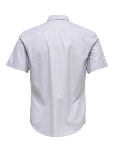 Only & Sons Short Sleeved Oxford Shirt Lilac