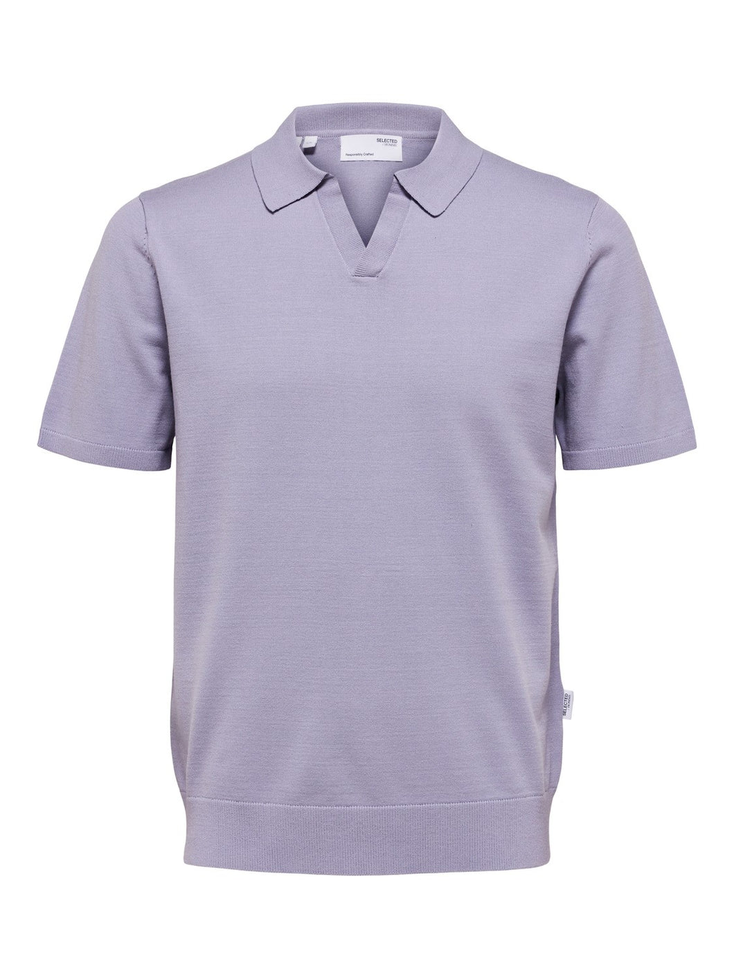 Selected Homme Teller Knitted Polo Lavender