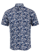Load image into Gallery viewer, Remus Uomo Floral Pattern Print Shirt Navy