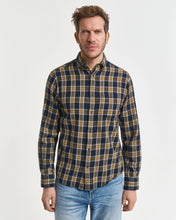 Load image into Gallery viewer, Gant Regular Windblown Flannel Shirt Evening Blue