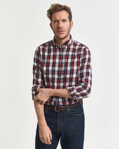 Gant Regular Windblown Flannel Shirt Rust