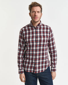 Gant Regular Windblown Flannel Shirt Rust