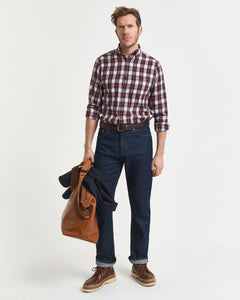 Gant Regular Windblown Flannel Shirt Rust