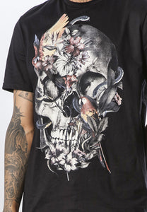 Religion Parrot Skull T-Shirt Black