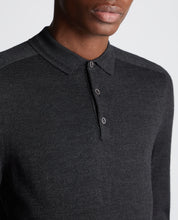 Load image into Gallery viewer, Remus Uomo Merino Mix Knit Polo Top Charcoal