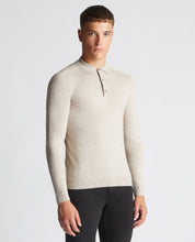 Load image into Gallery viewer, Remus Uomo Merino Mix Knit Polo Top Beige