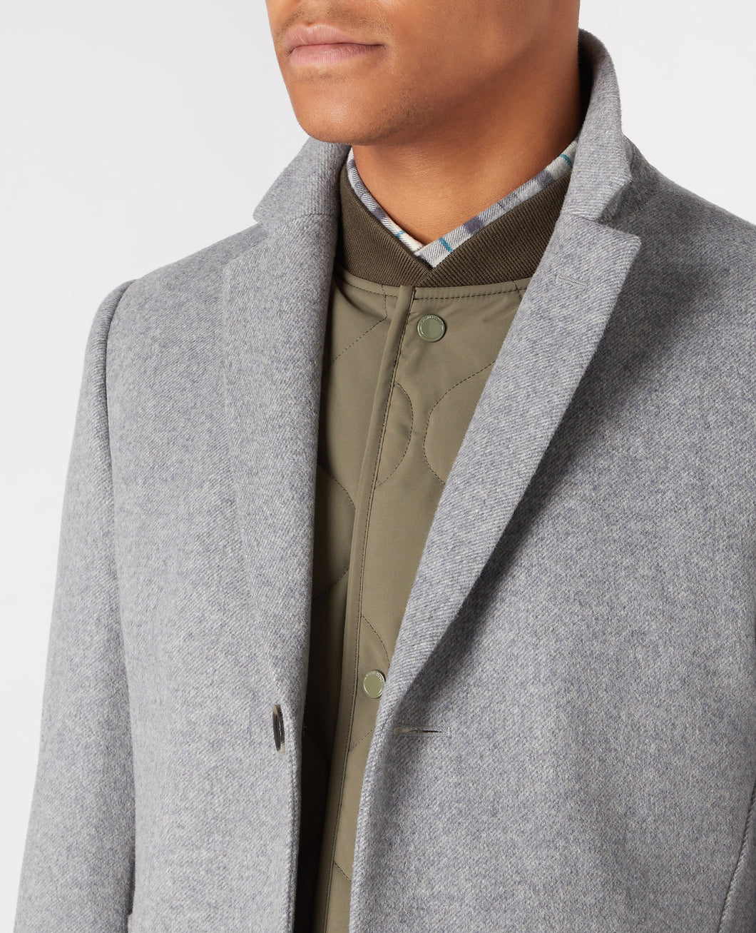 Remus Uomo Quinn Overcoat Light Grey