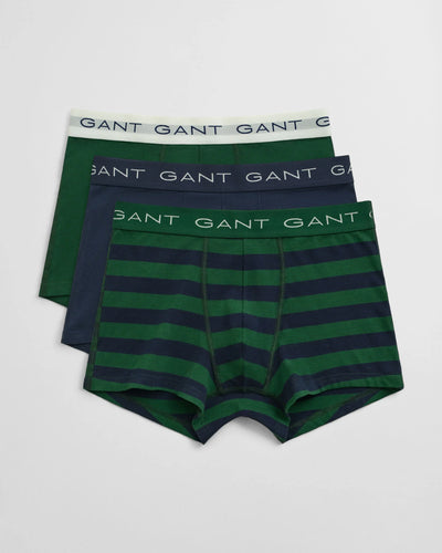 Gant Striped Boxer Shorts Forest Green