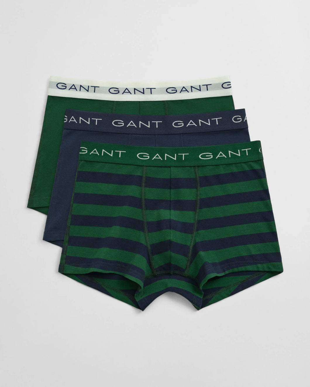 Gant Striped Boxer Shorts Forest Green