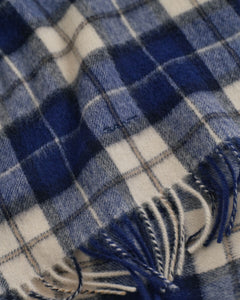 Gant Wool Checked Scarf Blue