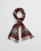 Load image into Gallery viewer, Gant Checked Wool Scarf Plumped Red