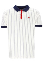 Load image into Gallery viewer, Fila BB1 Stripe Polo Top White