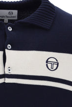 Load image into Gallery viewer, Sergio Tacchini Damarindo Long Sleeve Knit Polo Navy