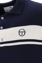 Load image into Gallery viewer, Sergio Tacchini Damarindo Long Sleeve Knit Polo Navy