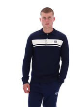 Load image into Gallery viewer, Sergio Tacchini Damarindo Long Sleeve Knit Polo Navy
