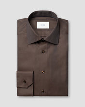 Load image into Gallery viewer, Eton Herringbone Signature Twill Shirt Brown