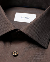Load image into Gallery viewer, Eton Herringbone Signature Twill Shirt Brown
