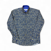 Load image into Gallery viewer, Claudio Lugli Golden Ornaments Shirt Blue