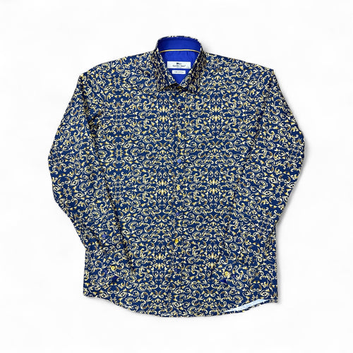 Claudio Lugli Golden Ornaments Shirt Blue