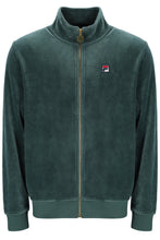 Load image into Gallery viewer, Fila Marc Velour Jacket Dark Forest