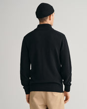 Load image into Gallery viewer, Gant Cotton Knit Half Zip Sweater Black