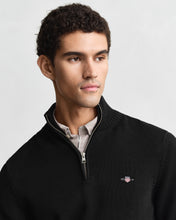 Load image into Gallery viewer, Gant Cotton Knit Half Zip Sweater Black