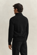 Load image into Gallery viewer, Gant Cotton Knit Half Zip Sweater Black