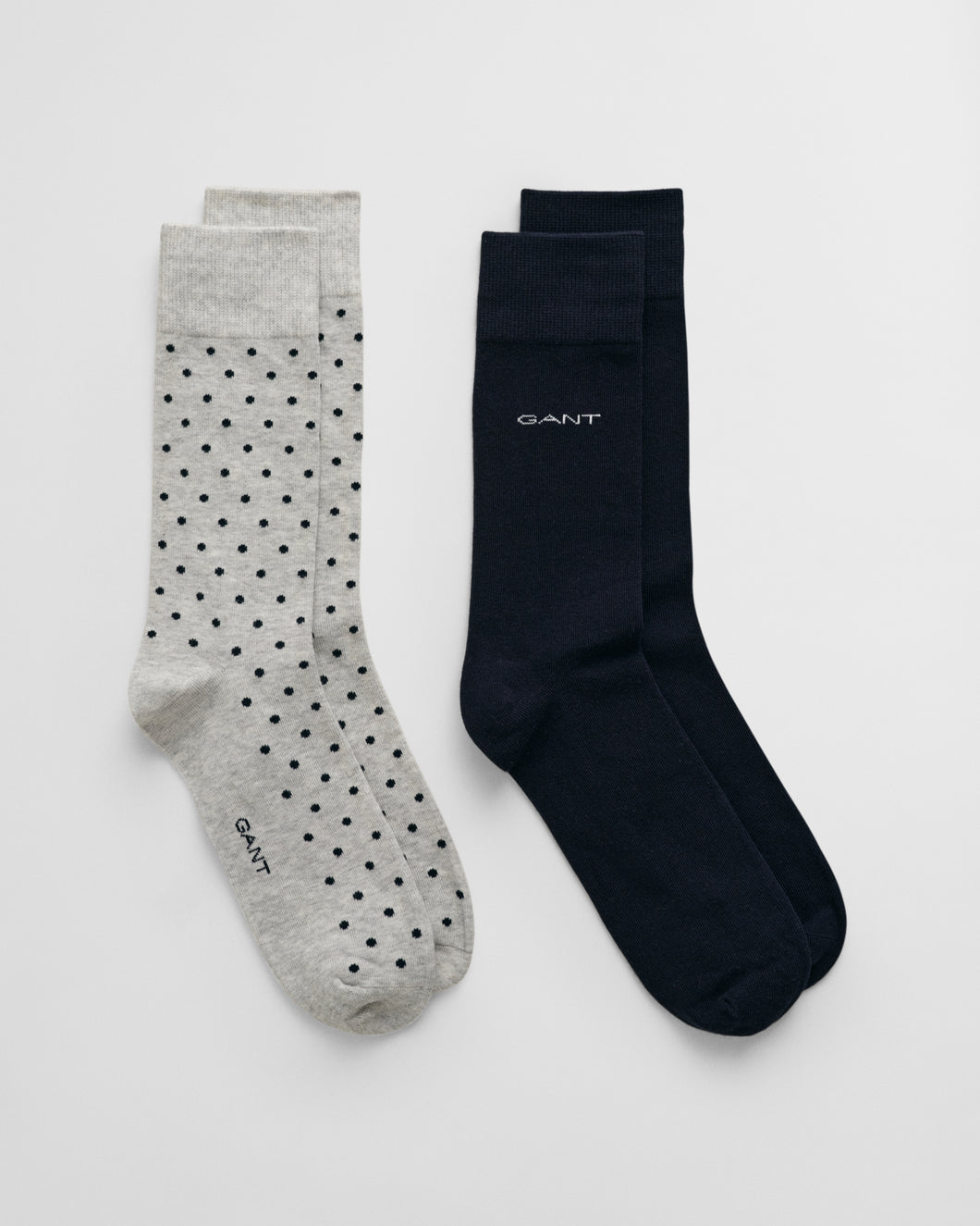 Gant Dot And Solid Socks Light Grey