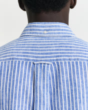 Load image into Gallery viewer, Gant Regular Cotton Linen Stripe Shirt Blue