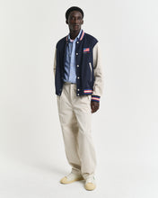 Load image into Gallery viewer, Gant Regular Cotton Linen Stripe Shirt Blue