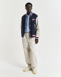 Gant Regular Cotton Linen Stripe Shirt Blue