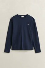 Load image into Gallery viewer, Gant Shield Long Sleeve T-Shirt Evening Blue